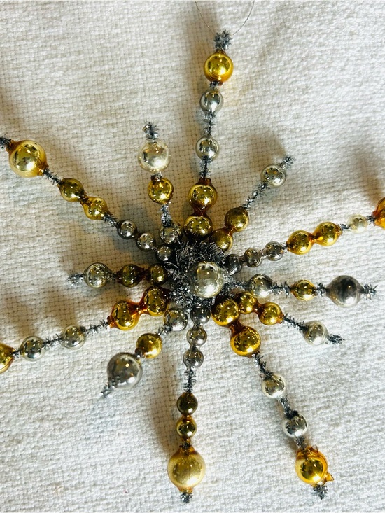 Vintage repurpose handmade one of a kind Other - Vintage repurposed mercury bead holiday star burst Christmas Ornament